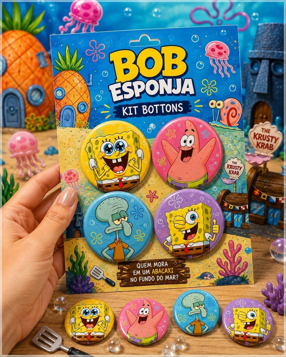 Arquivo de Corte Bottons Bob Esponja 57