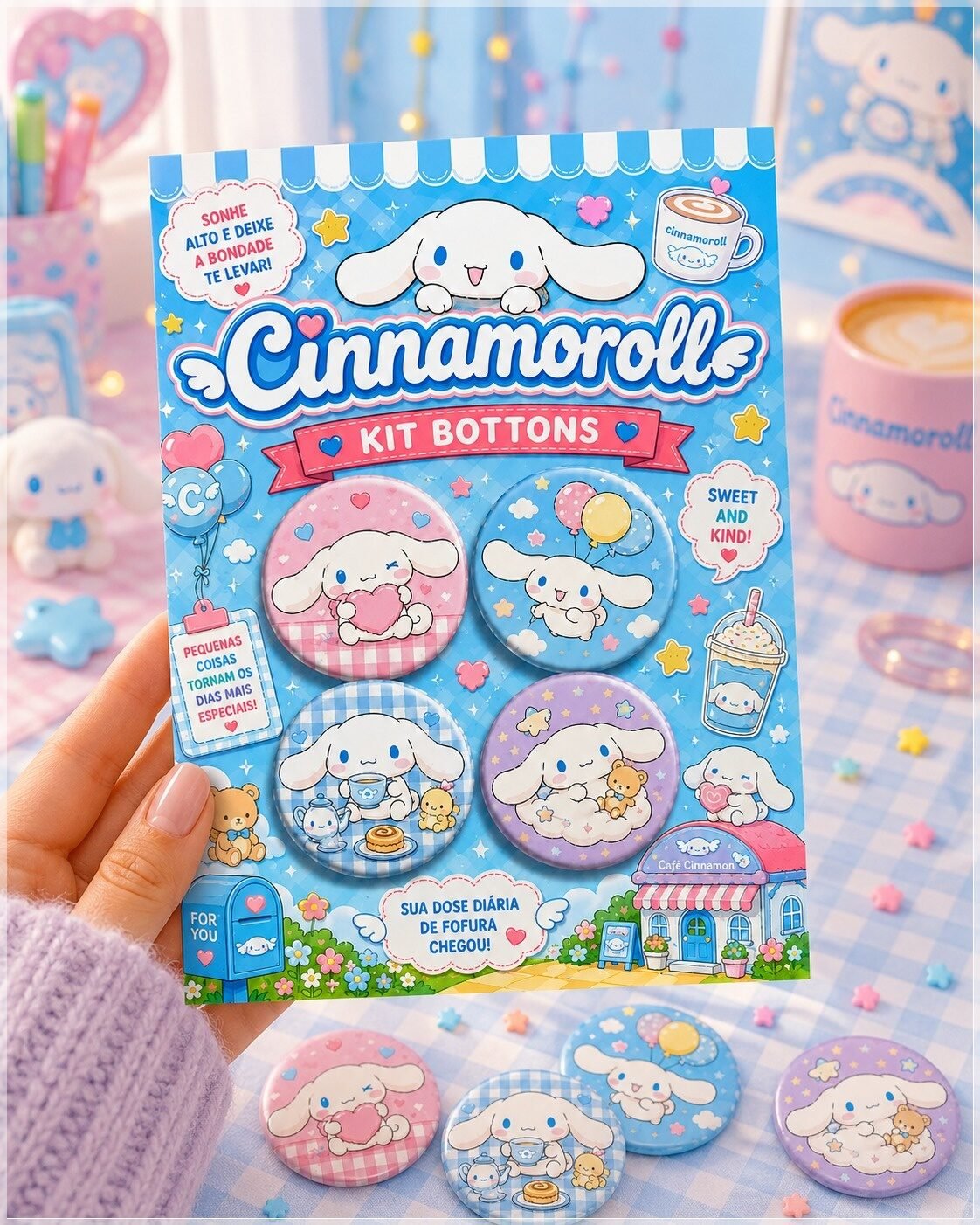 Arquivo de Corte Bottons Cinamoroll 60