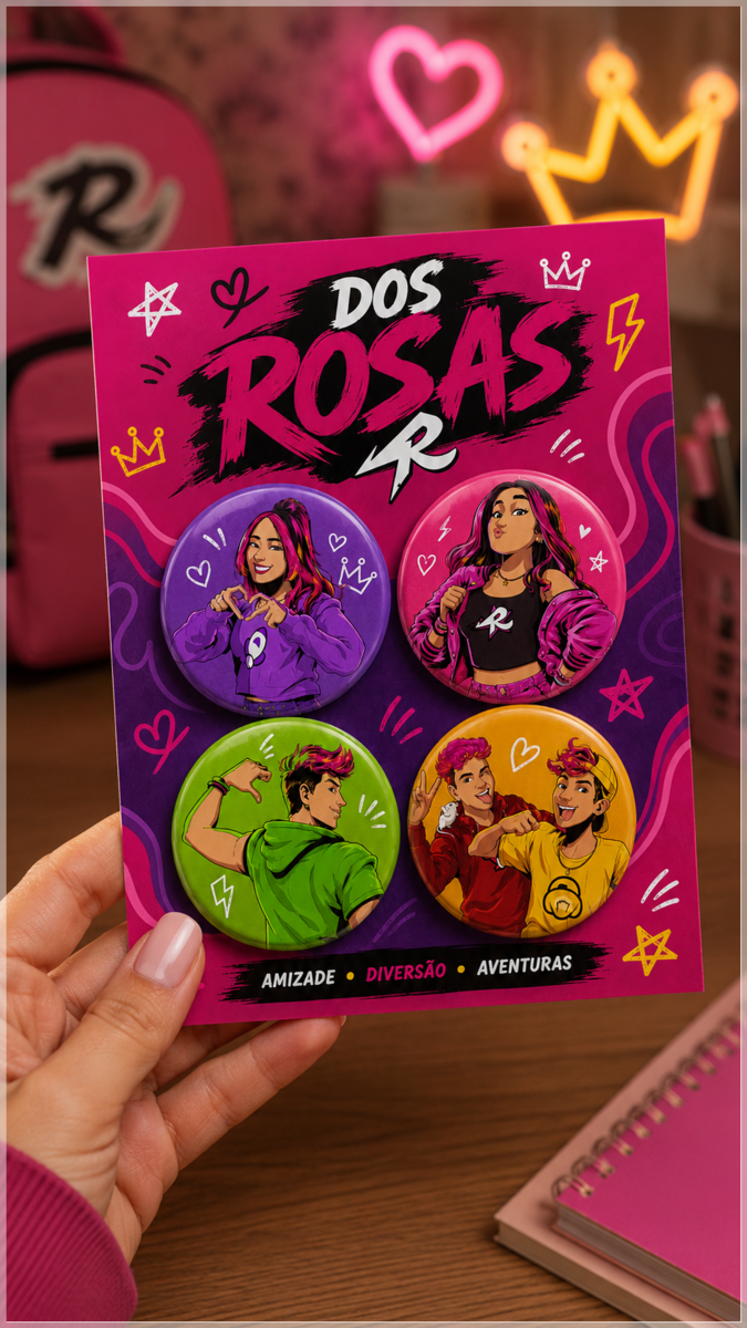 Arquivo de Corte Bottons Dos Rosa Emilly Vick 96