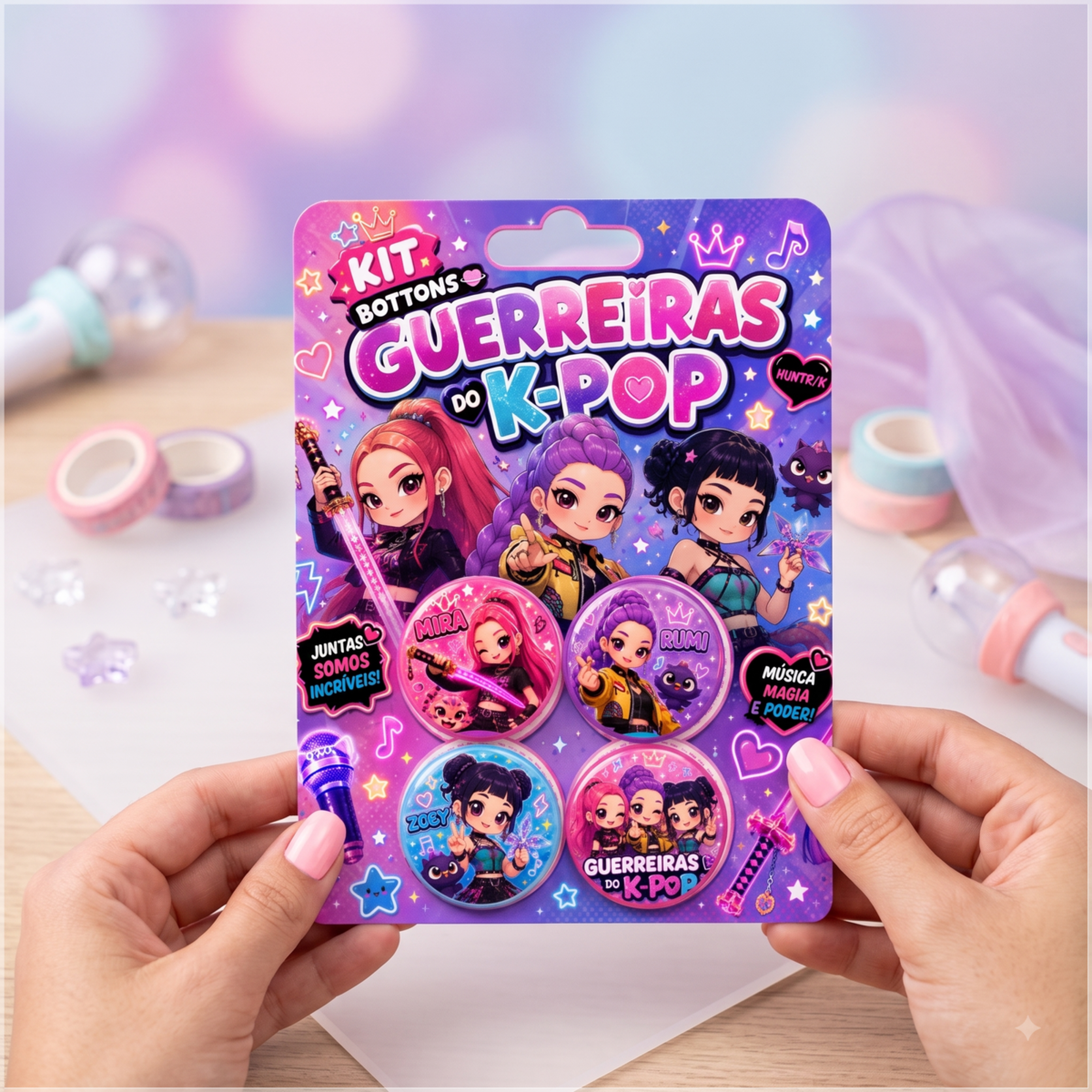 Arquivo de Corte Bottons Guerreiras do K-Pop K-Pop Demon Hunters Huntrix 25