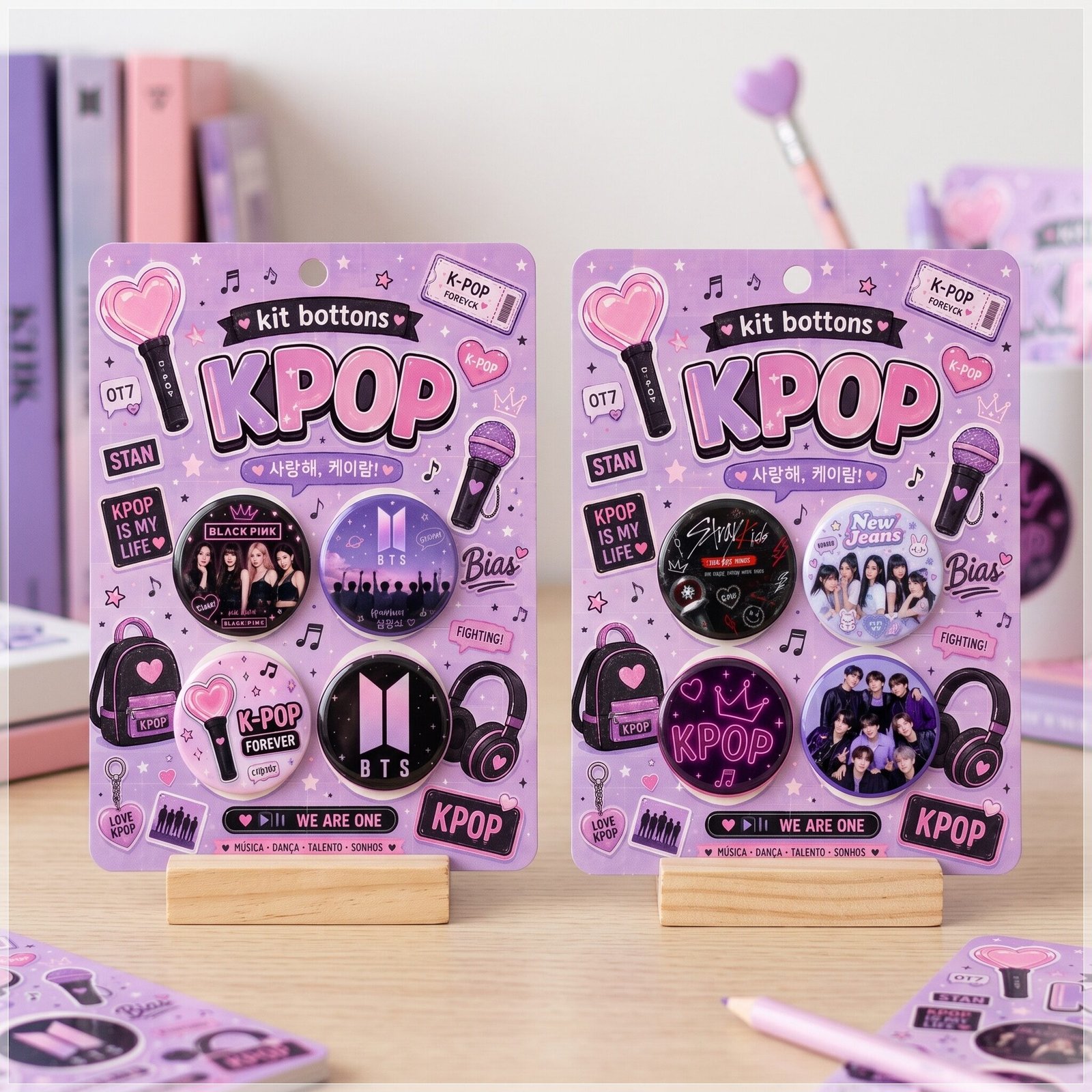 Arquivo de Corte Bottons K-Pop BTS Black Pink Stray Kids New Jeans 41