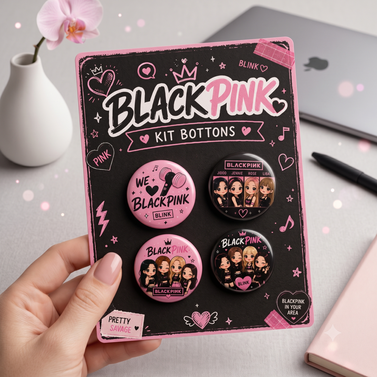 Arquivo de Corte Bottons K-Pop Blackpink 40