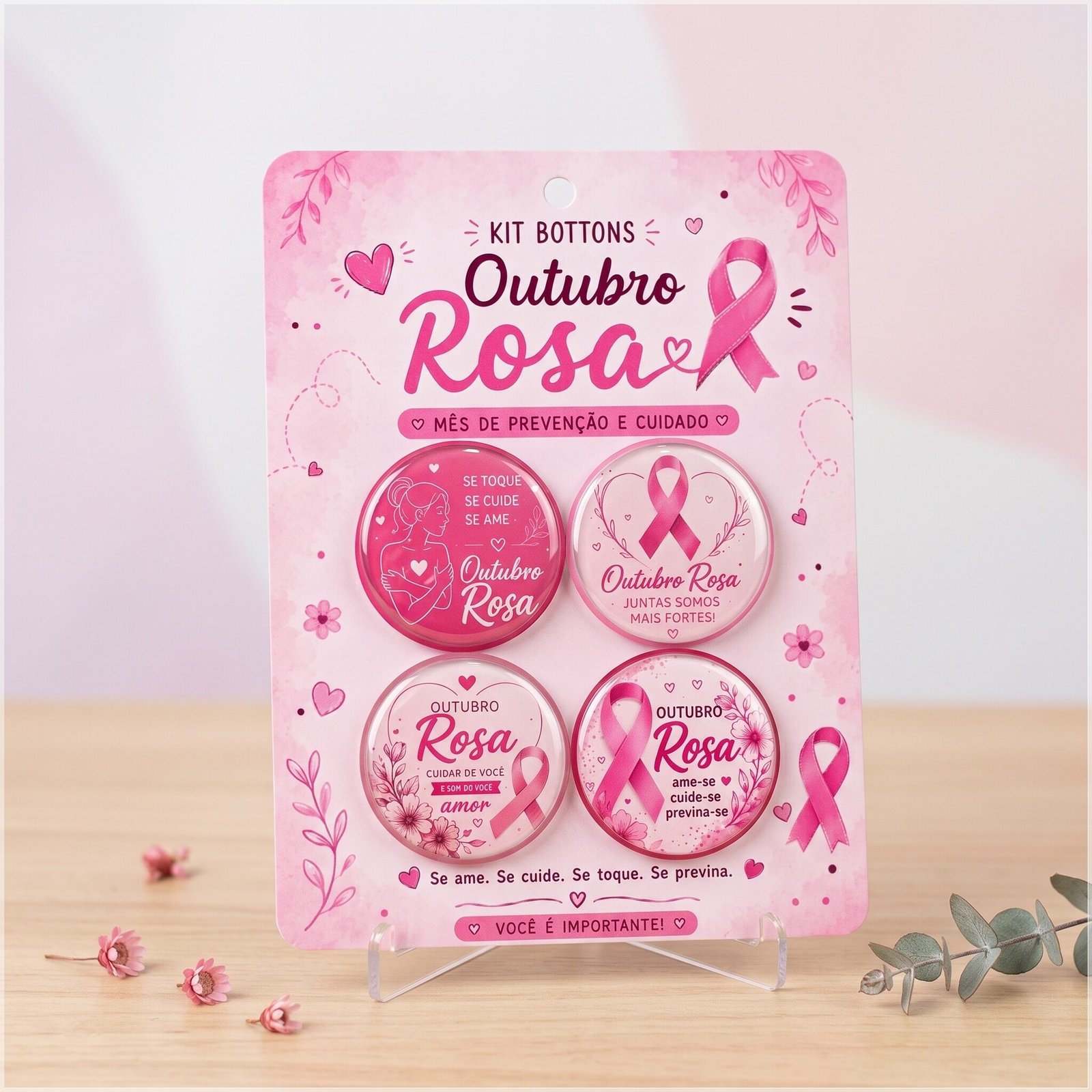 Arquivo de Corte Bottons Outubro Rosa 47