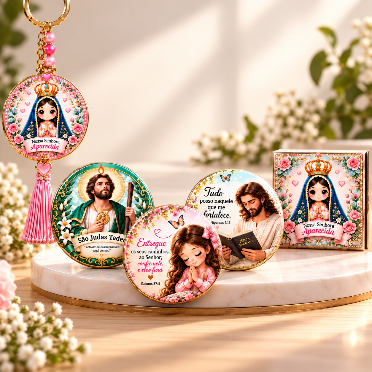 Arquivo de Corte Bottons e Imãs de Geladeira Cristão 1