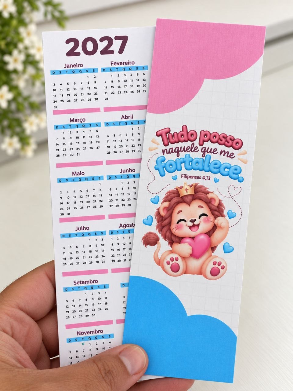 Arquivo de Corte Calendário e Marca Página Religioso 16