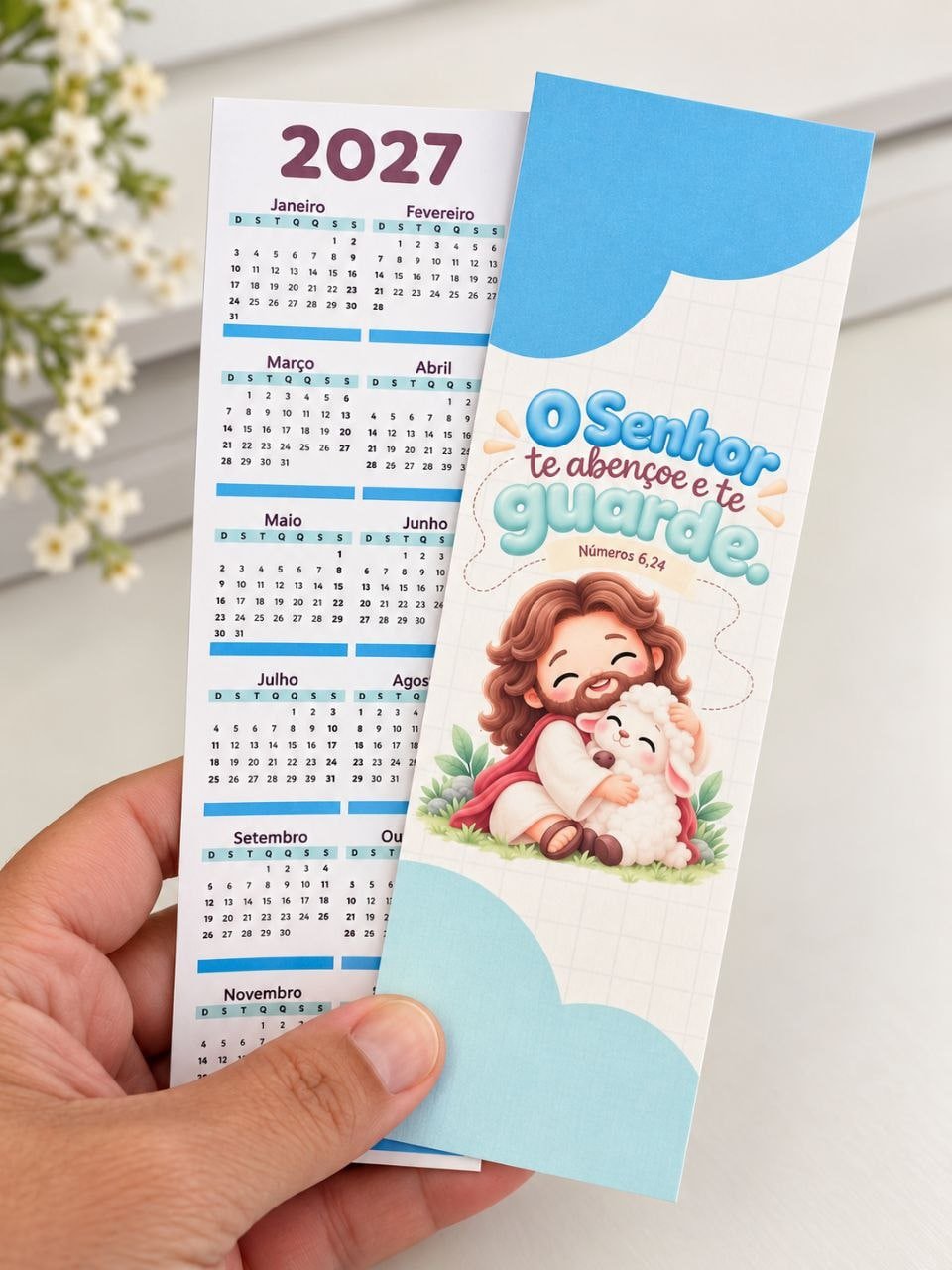 Arquivo de Corte Calendário e Marca Página Religioso 19