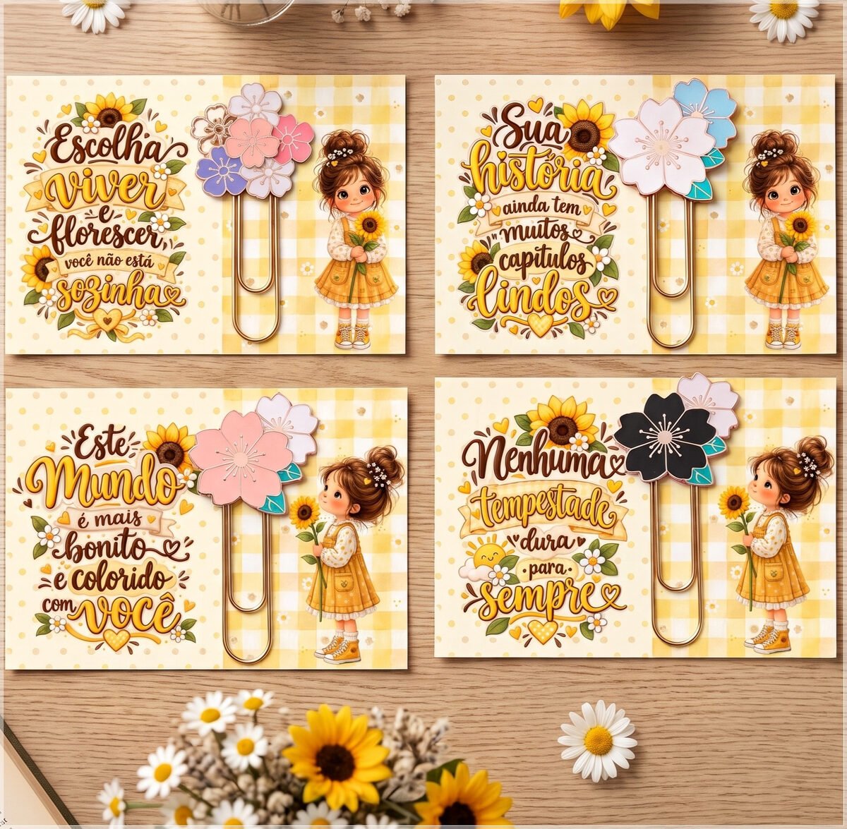 Arquivo de Corte Cards Clips Flor Menina Setembro Amarelo 4