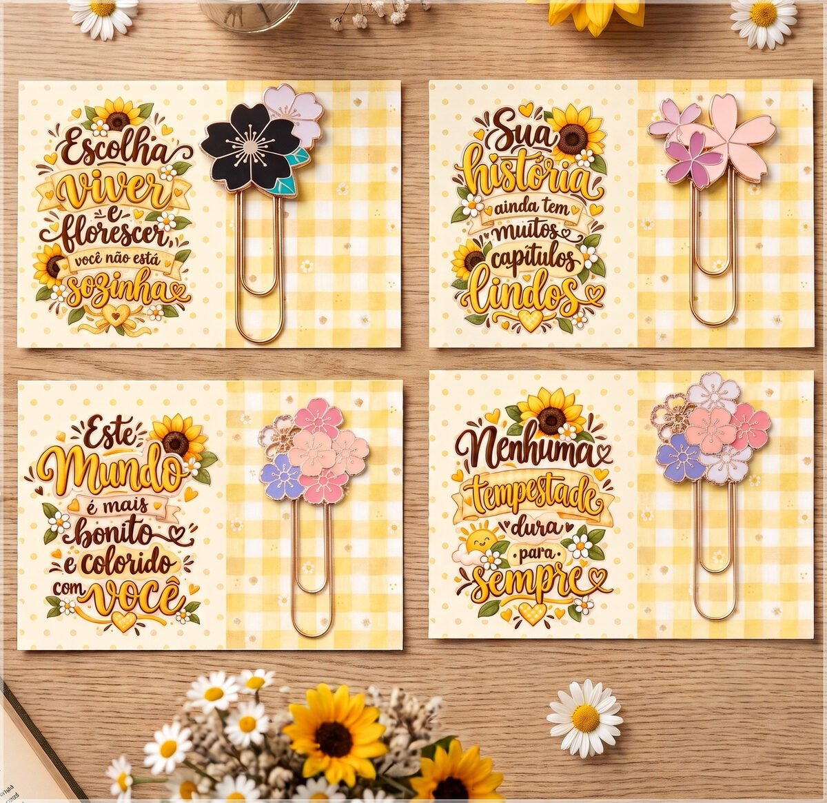Arquivo de Corte Cards Clips Flor Setembro Amarelo 5
