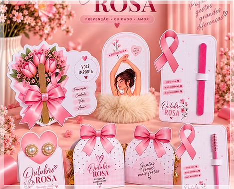 Arquivo de Corte Combo Kit Mimos Outubro Rosa 1
