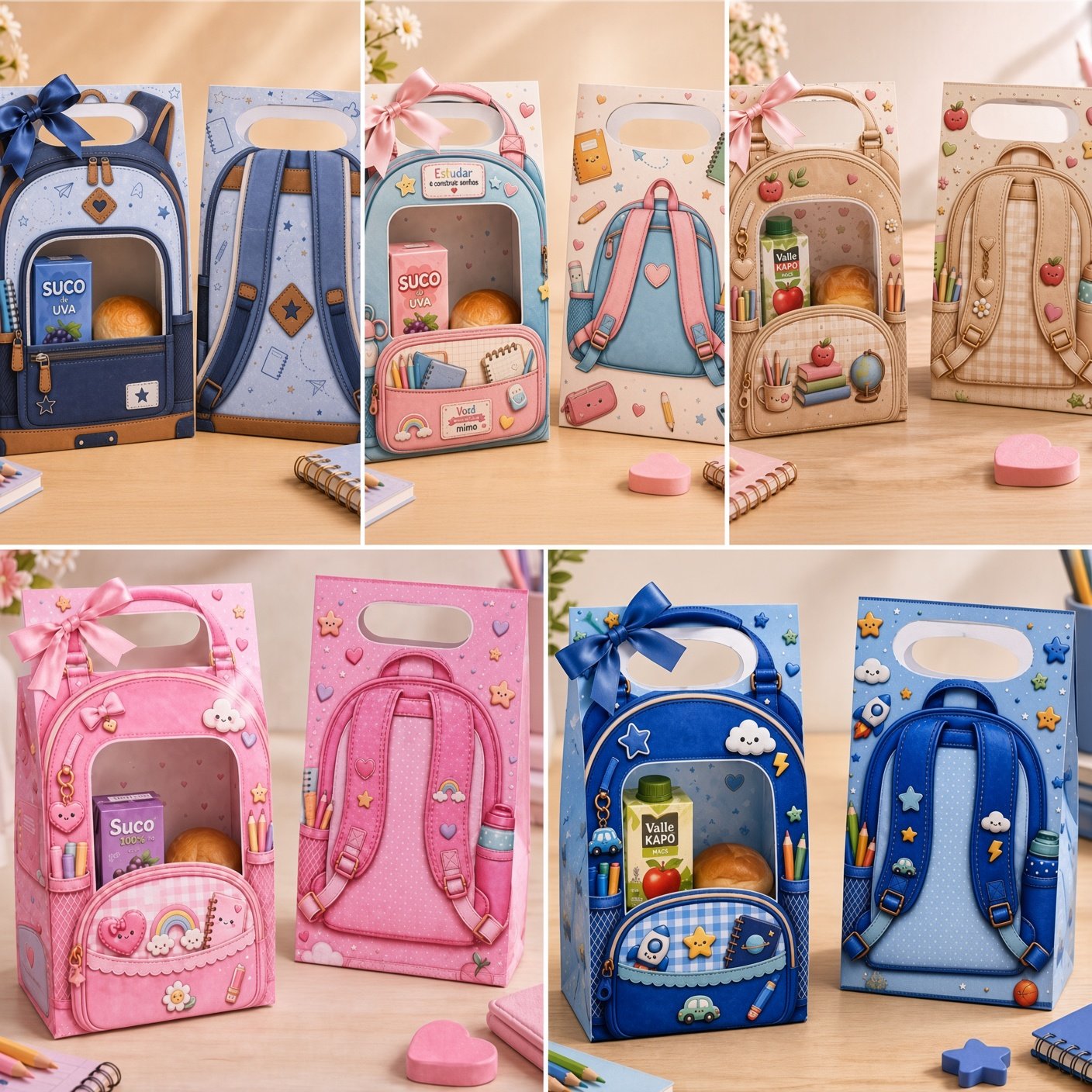 Arquivo de Corte Combo Sacolinhas Mochila 1