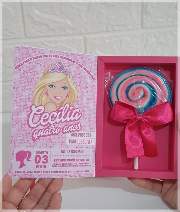 Arquivo de Corte Convite Pirulito 2