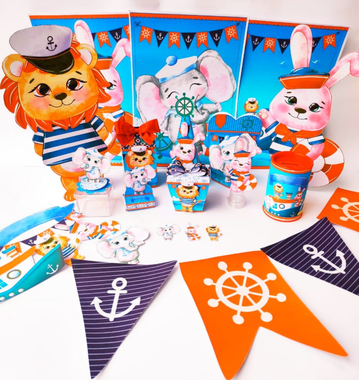 Arquivo de Corte Kit Festa Animais Marinheiros 2
