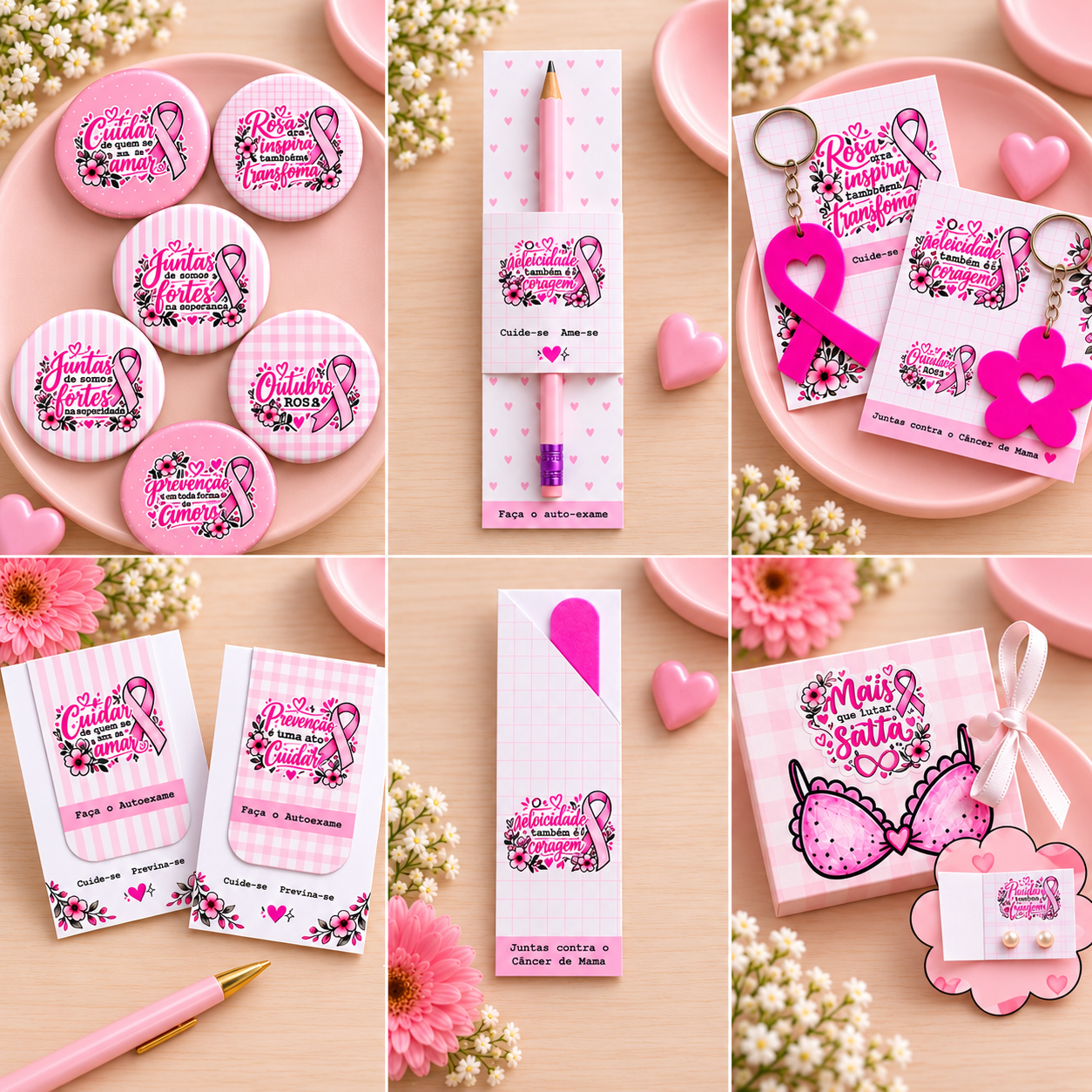 Arquivo de Corte Kit Mimos Outubro Rosa 1