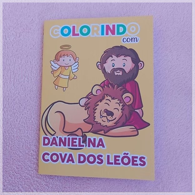 Arquivo de Corte Livrinho de Colorir Daniel Na Cova Dos Leões 1
