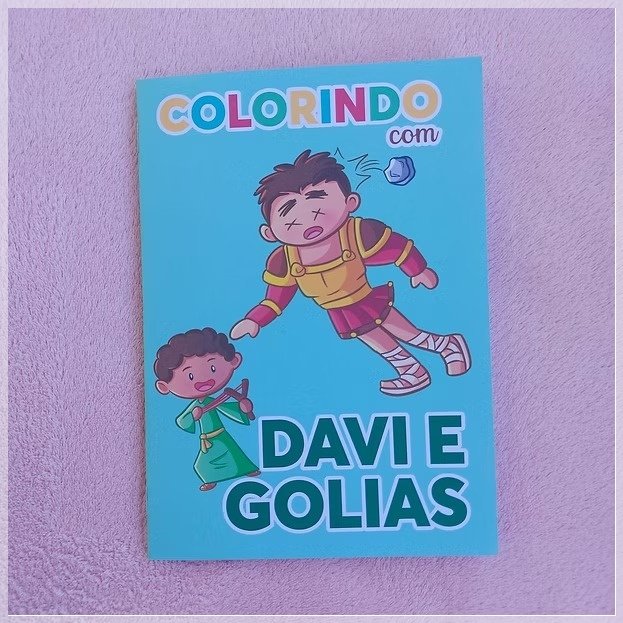 Arquivo de Corte Livrinho de Colorir Davi e Golias 2