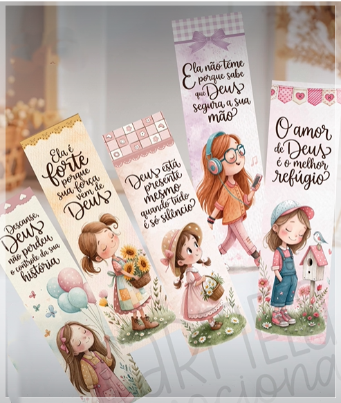 Arquivo de Corte Marca Paginas Meninas 1