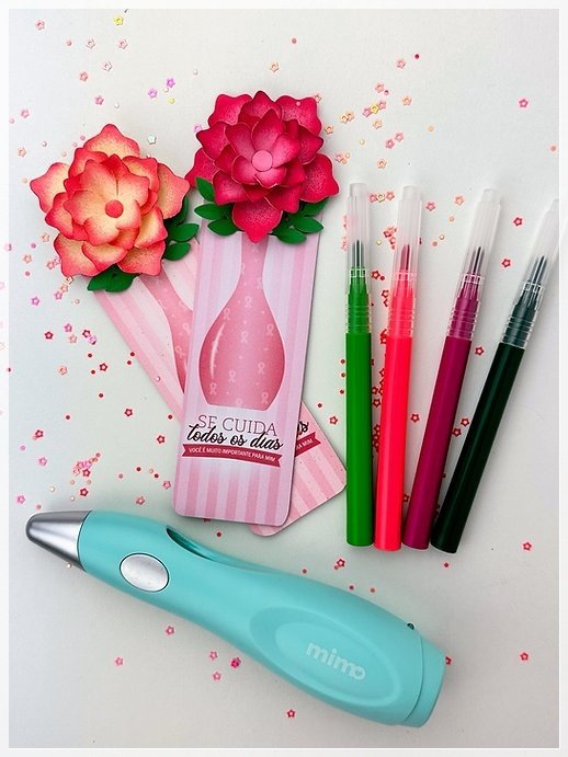 Arquivo de Corte Marcador de Páginas Outubro Rosa AI 1