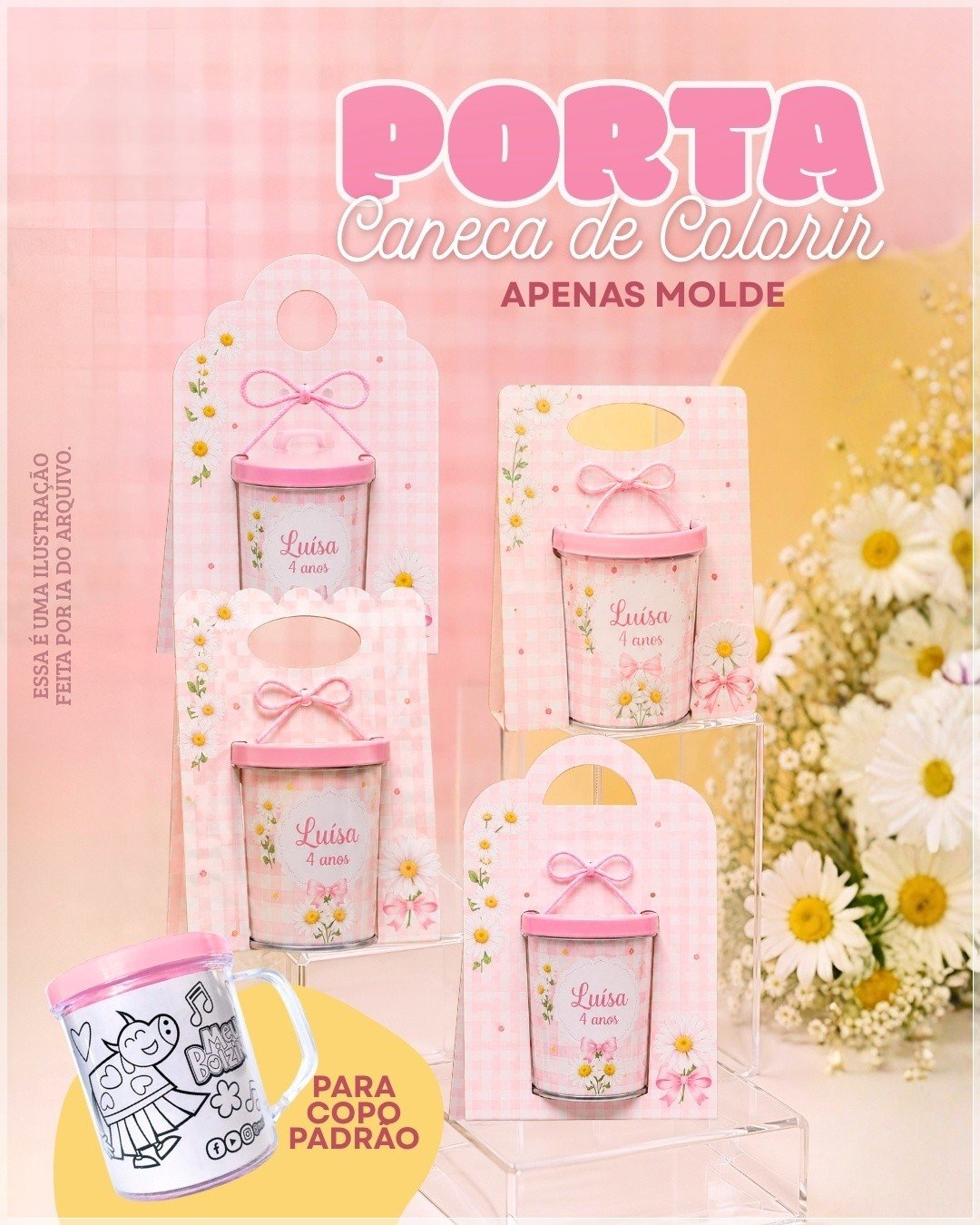 Arquivo de Corte Porta Caneca Colorir 41