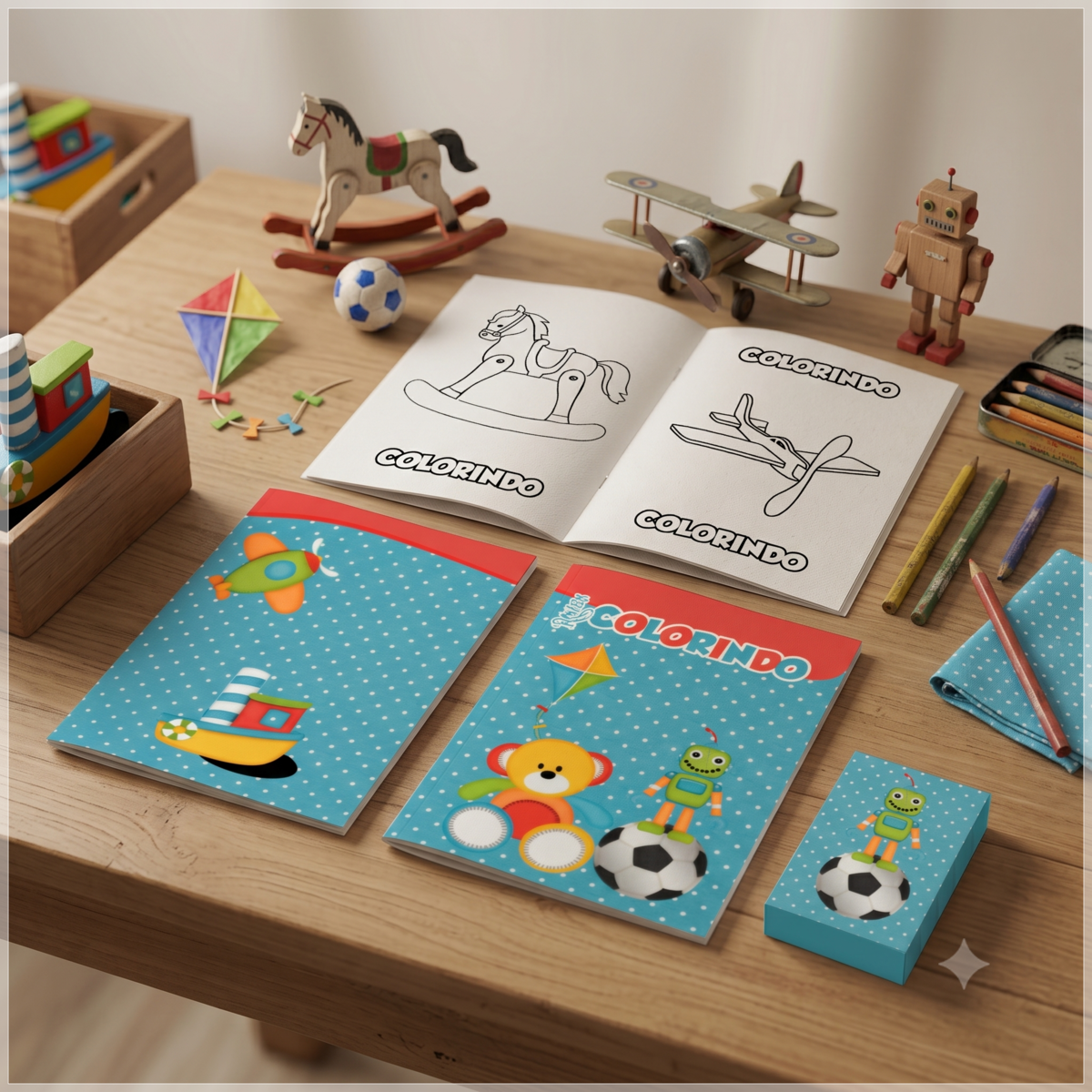 Arquivo de Corte Revistinha de Colorir Brinquedos 5