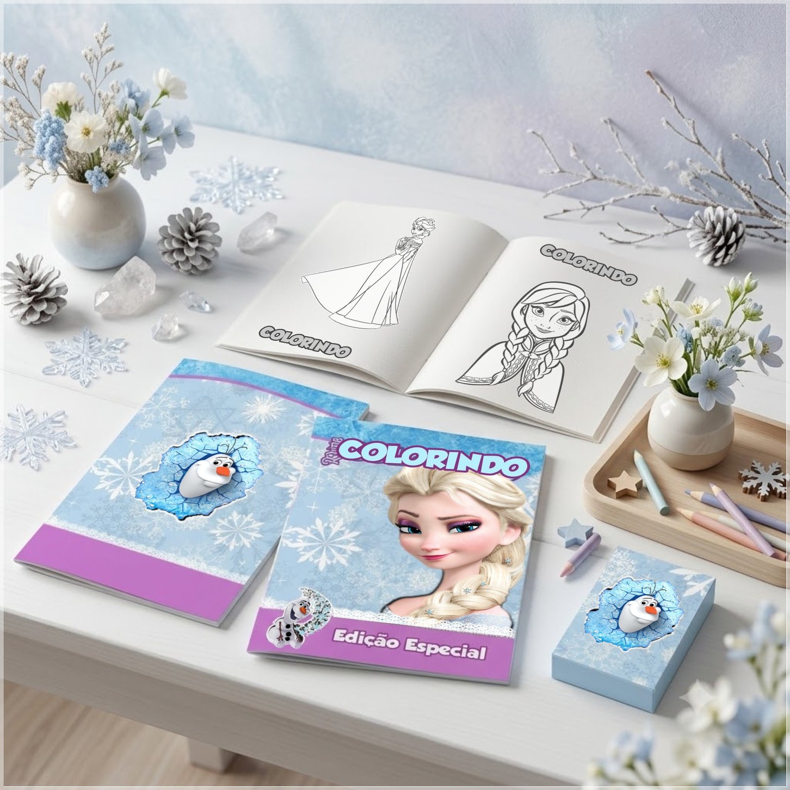 Arquivo de Corte Revistinha de Colorir Frozen 16