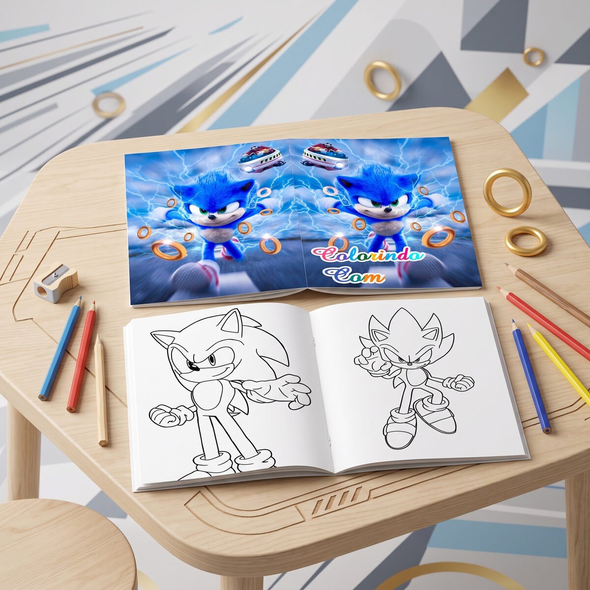 Arquivo de Corte Revistinha de Colorir Sonic 5