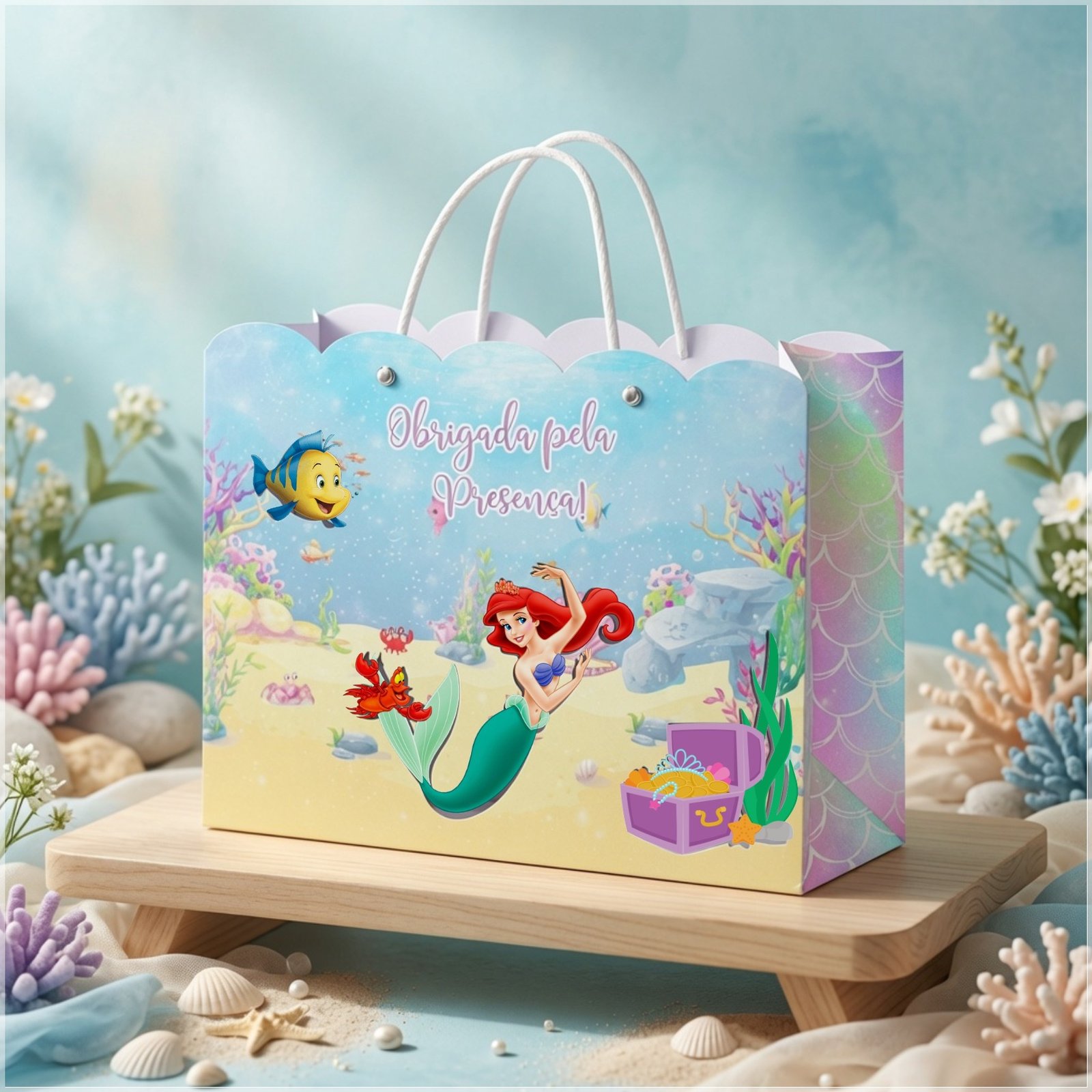 Arquivo de Corte Sacolinha Ariel A Pequena Sereia 7