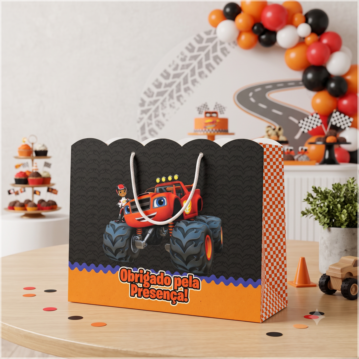 Arquivo de Corte Sacolinha Blaze and the Monsters Machine 26