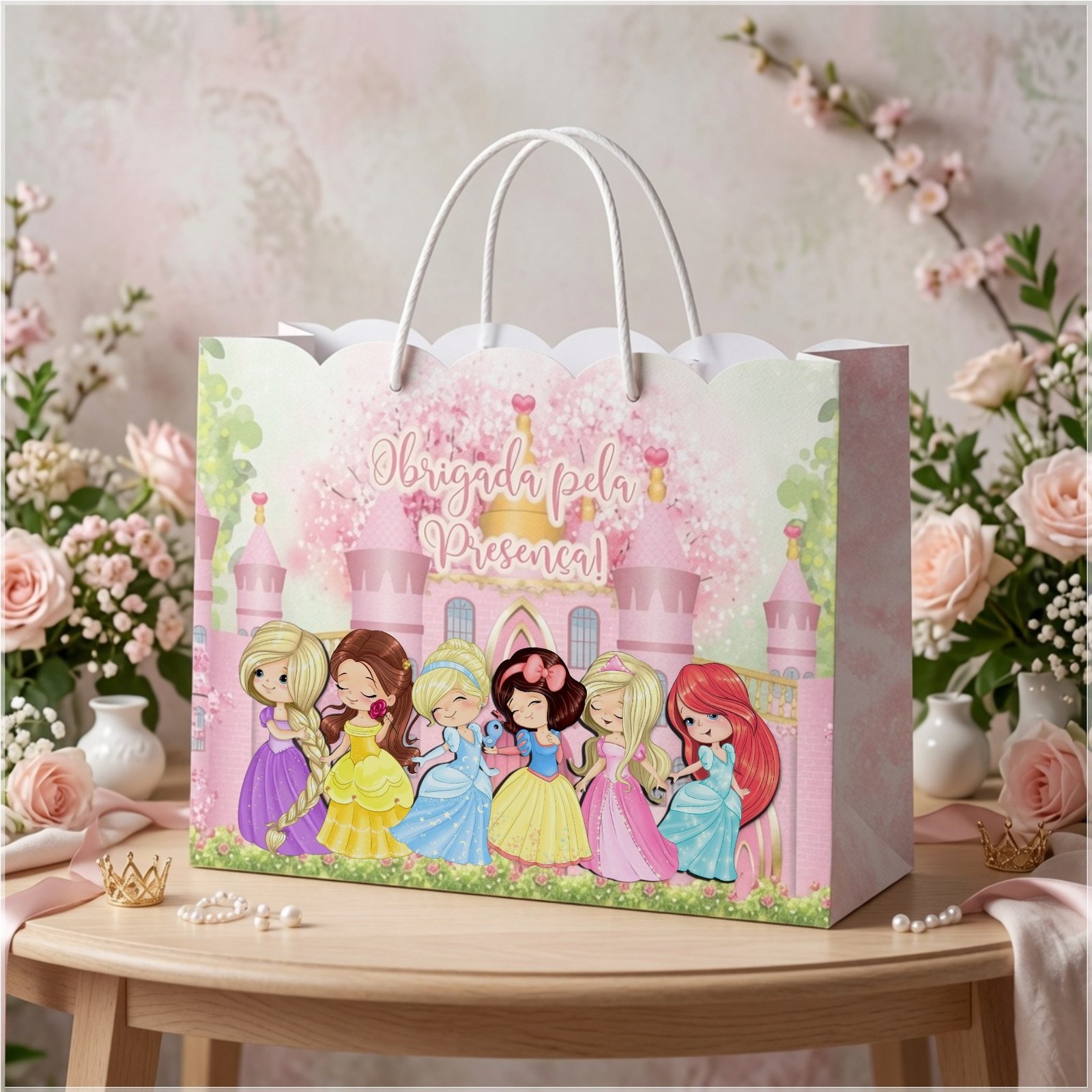 Arquivo de Corte Sacolinha Princesas Disney Cute 17