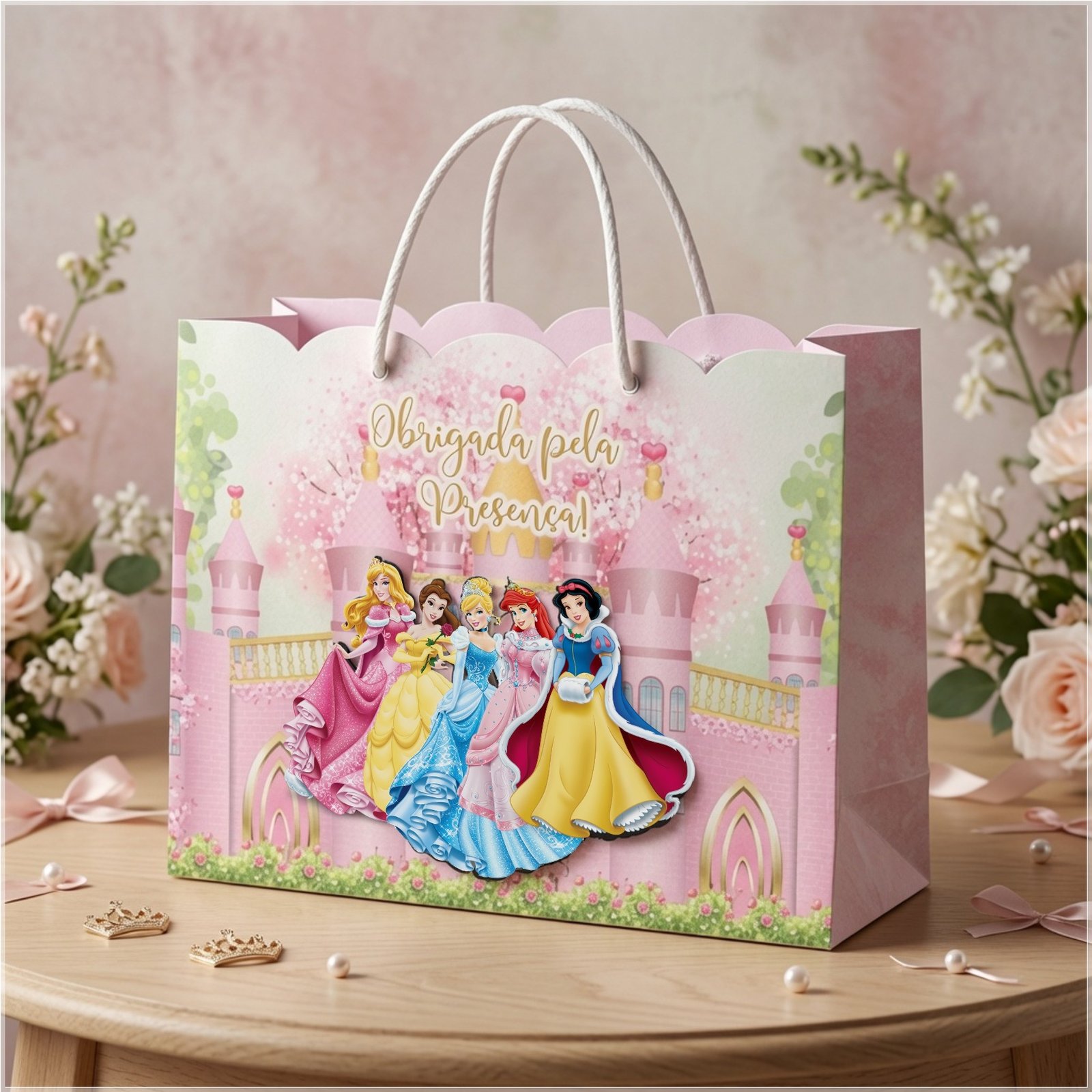 Arquivo de Corte Sacolinha Princesas Disney 16