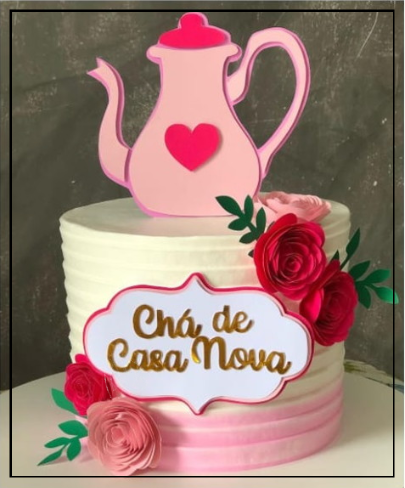 Arquivo de Corte Topo de Bolo Chá de Cozinha 10
