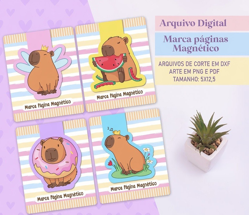 Arquivos de Corte - Marca Pagina Capivaras Fofas