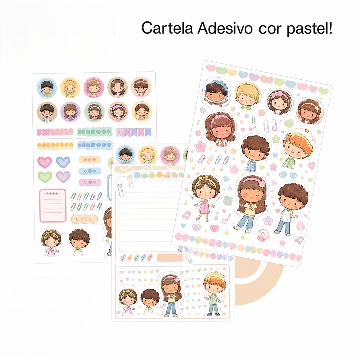 Encadernação - Adesivos Variação Pastel