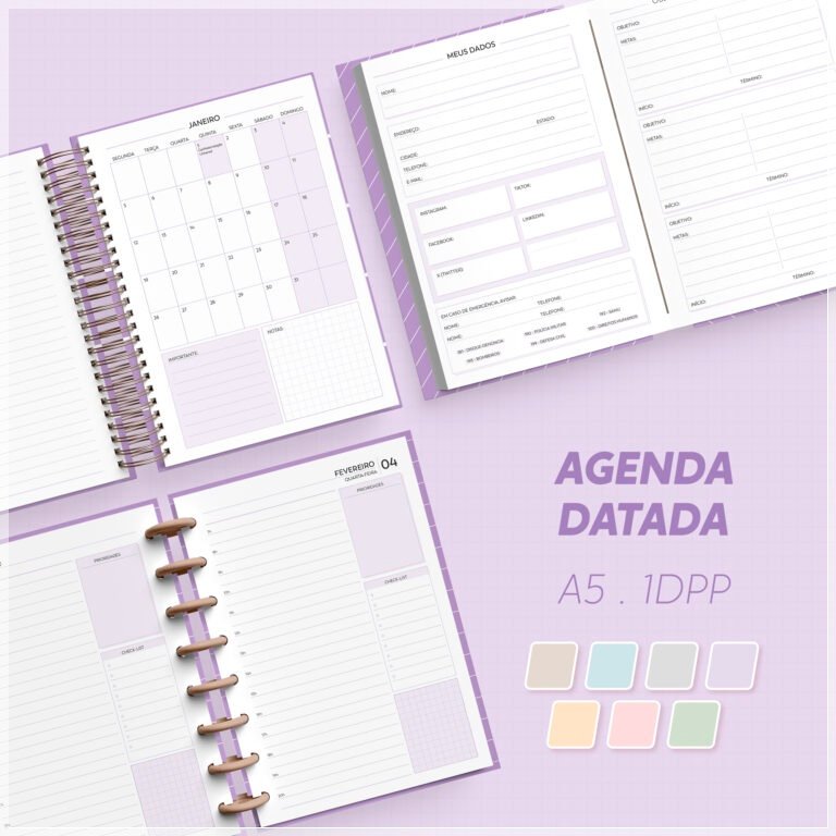Encadernação - Agenda 27 1Dpp Datada A5