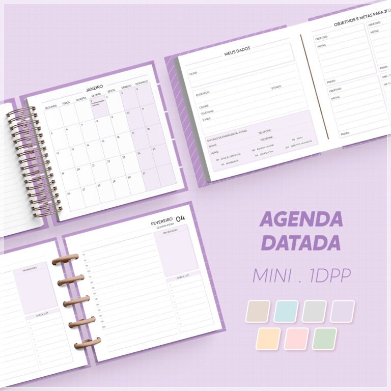 Encadernação - Agenda 27 1Dpp Datada Mini