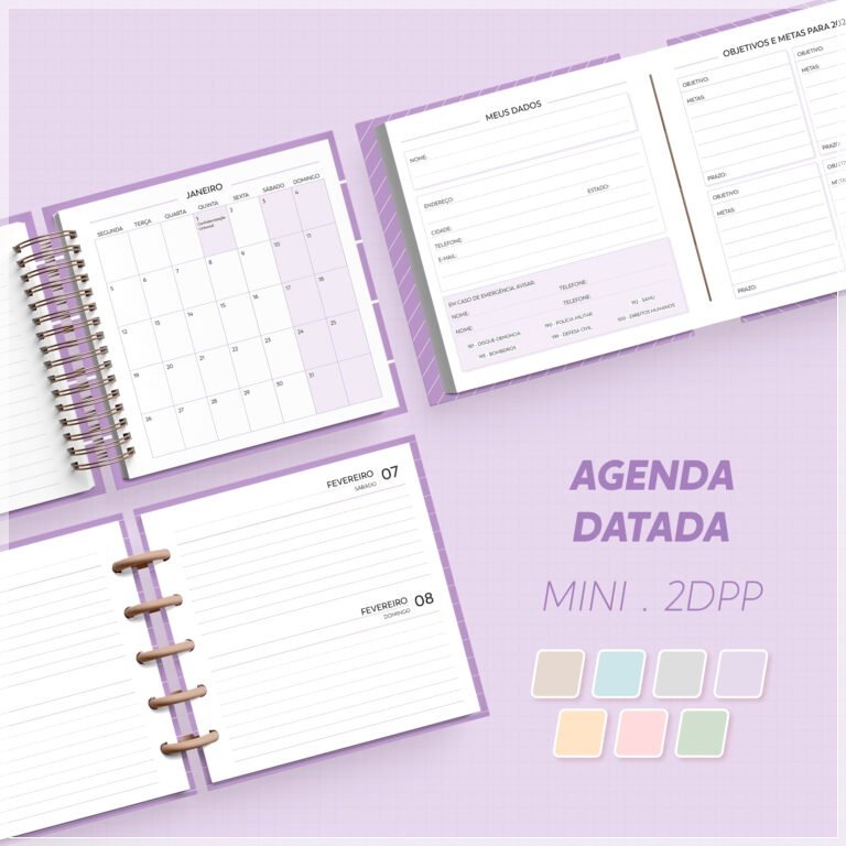 Encadernação - Agenda 27 2Dpp Datada Mini
