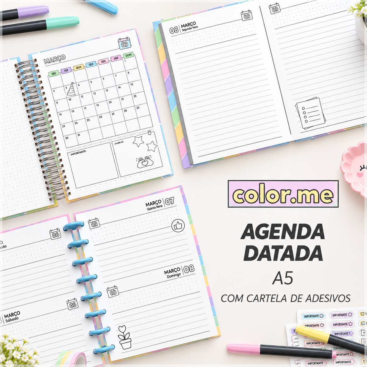 Encadernação - Agenda 27 Color.me A5