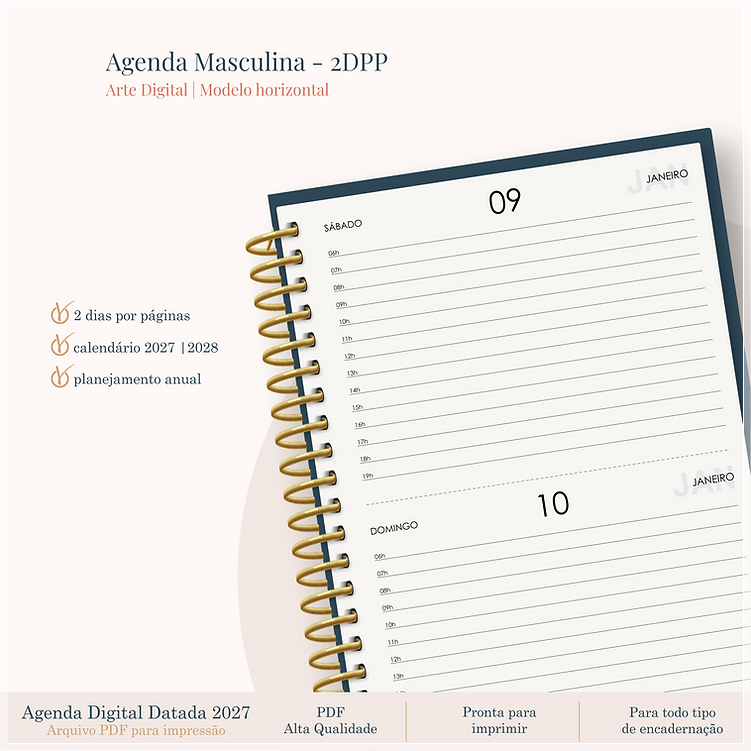 Encadernação - Agenda Masc Horiz 27 2Dpp