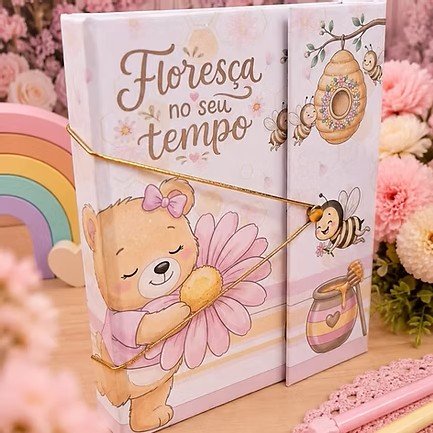 Encadernação - Agenda Pocket Multiuso Ursinha Abelhinha