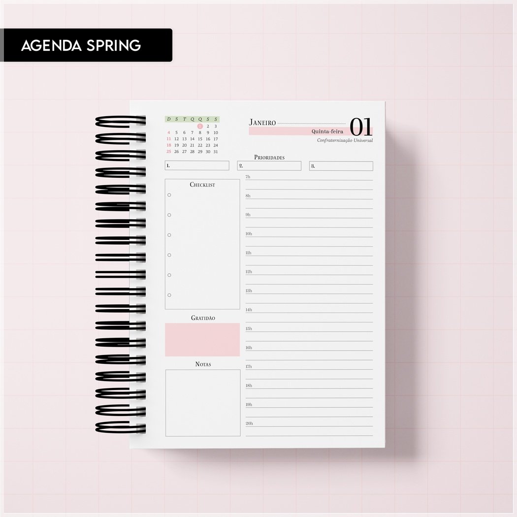 Encadernação - Agenda Spring 27
