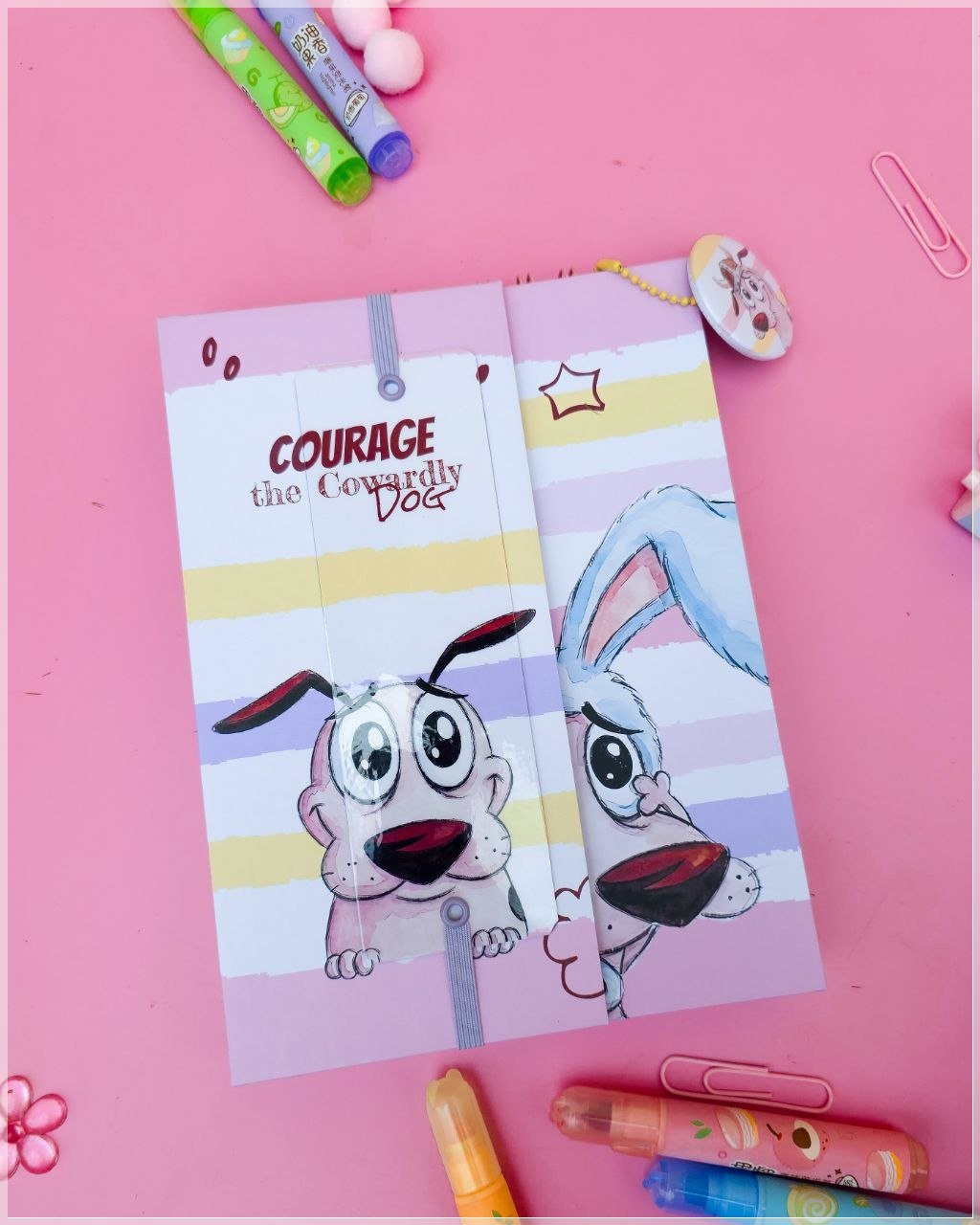 Encadernação - Bloquinho Embutido Coragem o Cão Covarde