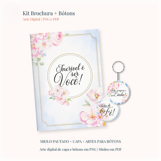 Encadernação - Brochura Floral