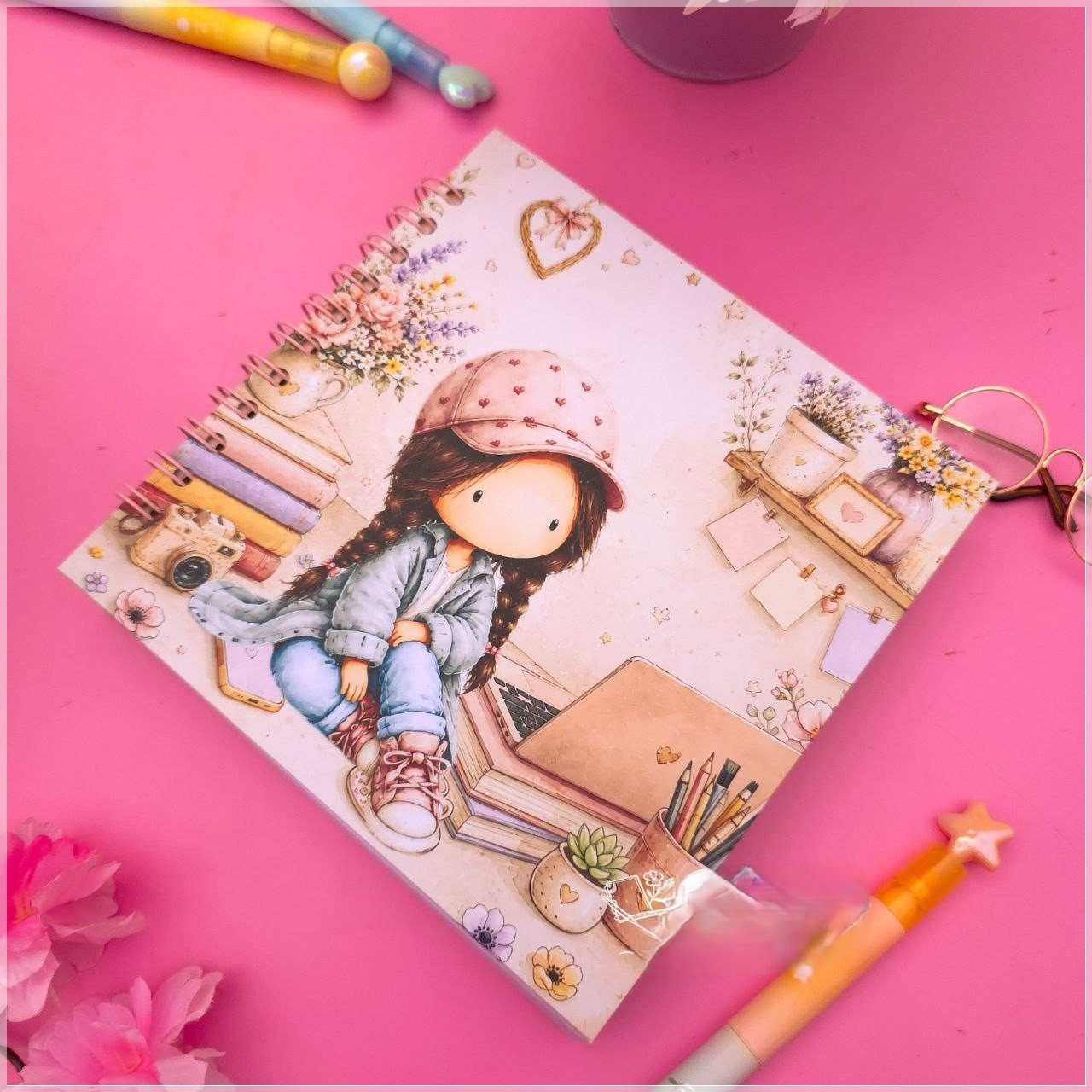 Encadernação - Caderno Especial Duplo 18x18 - Simply Me