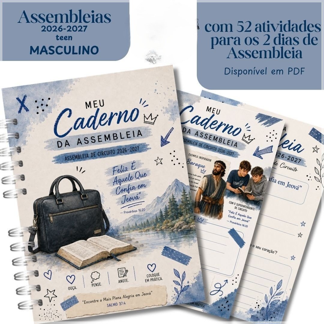 Encadernação - Caderno Yeen Masc para as Assembleias 26 27