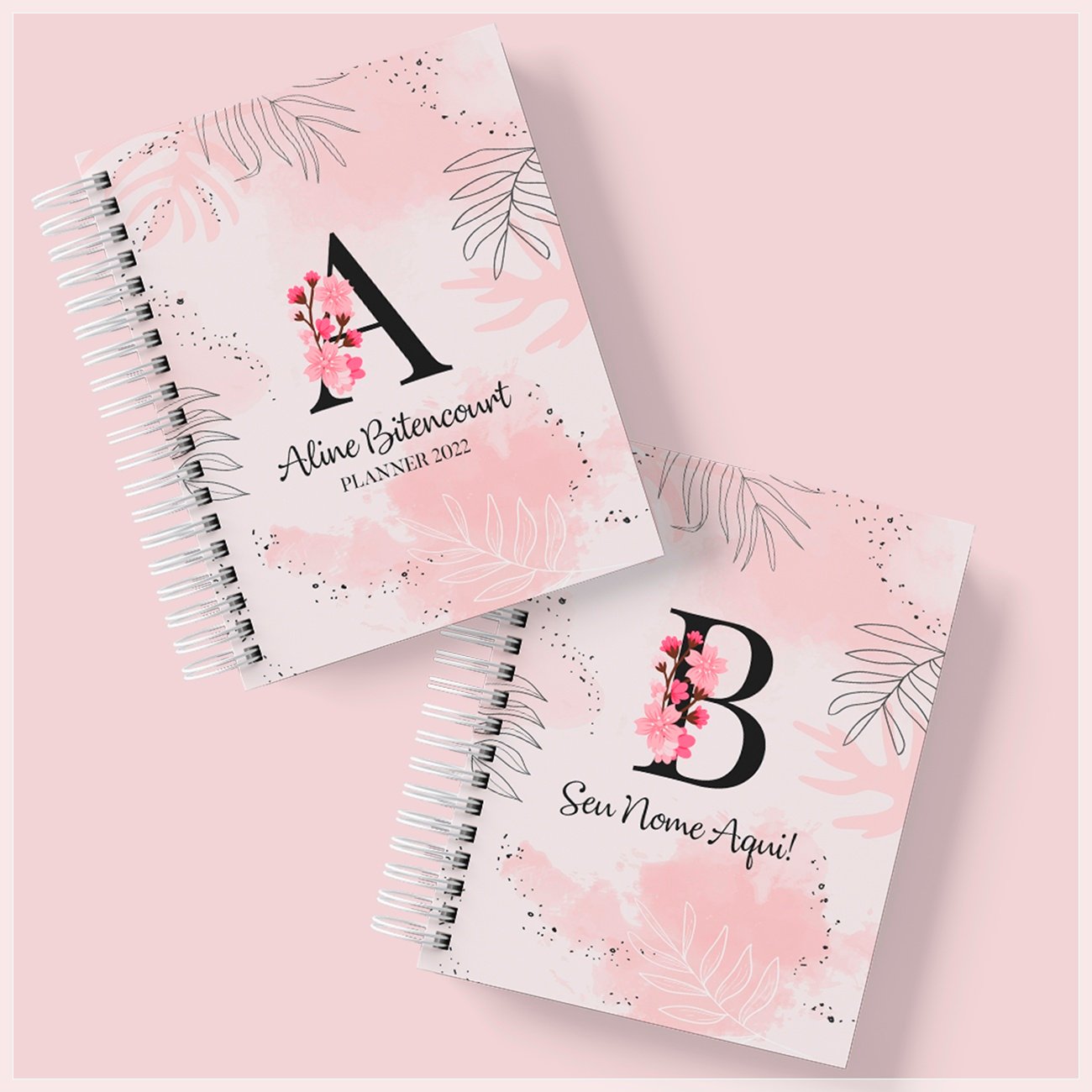 Encadernação - Capas Alfabeto Cerejeira Floral