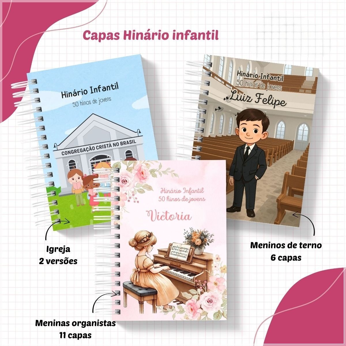 Encadernação - Capas Hinário Infantil Congregação Cristã