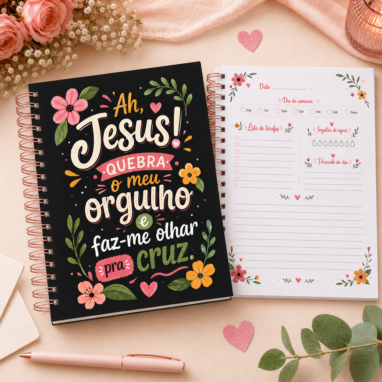 Encadernação - Coleção Caderno Ah Jesus