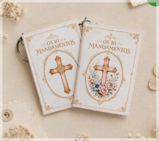 Encadernação - Mini Livro 10 Mandamentos