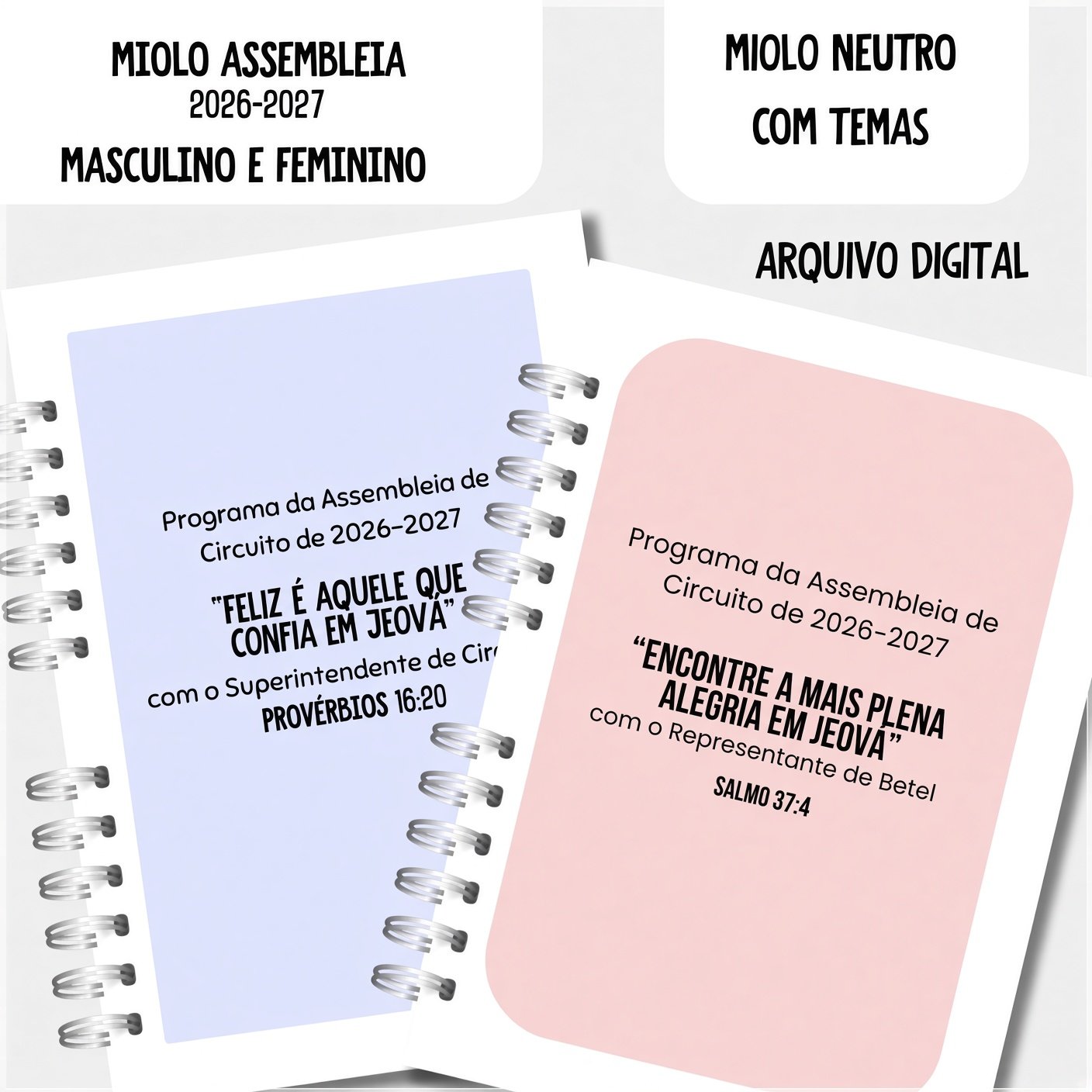 Encadernação - Miolo Neutro Assembleia de Circuito 26-27 Masc e Fem