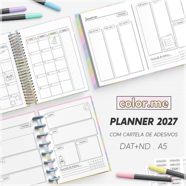 Encadernação - Planner 2027 Color.me A5