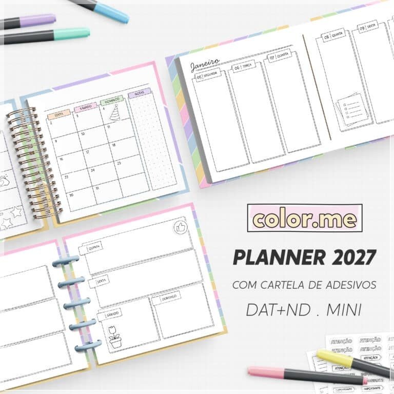 Encadernação - Planner 27 Color.me Mini